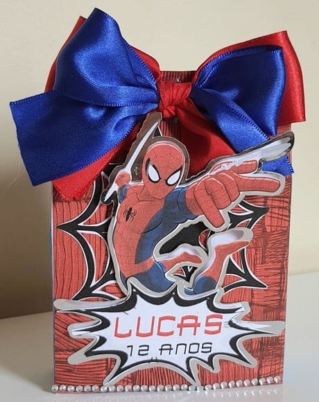 Caixa Sacolinha Homem-aranha