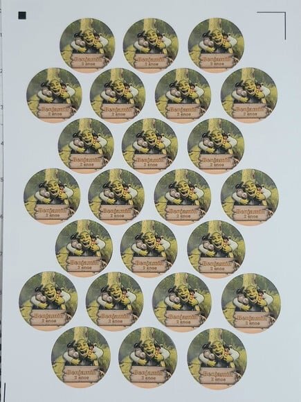 Kit de 120 Adesivos Personalizados com Tema Shrek