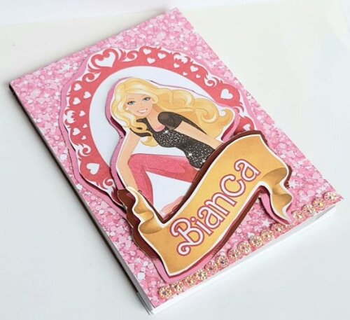 Bloquinho Lembrancinha de Festa com Tema Barbie