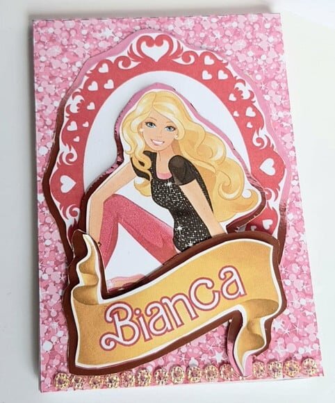 Bloquinho Lembrancinha de Festa com Tema Barbie