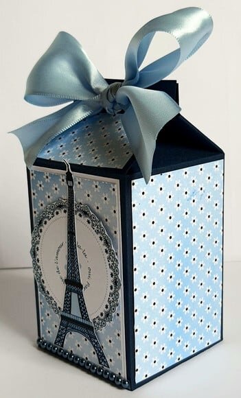 Caixa Milk Paris Azul