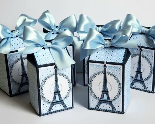 Caixa Milk Paris Azul