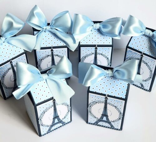 Caixa Milk Paris Azul