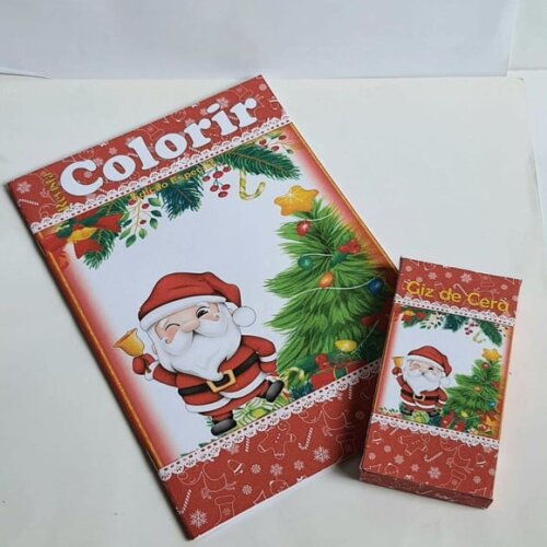 Kit Colorir com Giz de Cera Natal