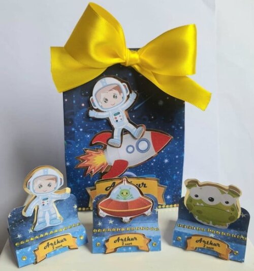 Kit 50 Lembrancinhas de Festa Astronauta