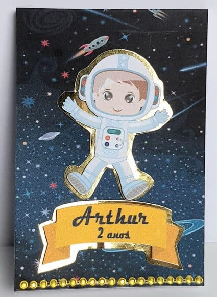 Bloquinho Lembrancinha de Festa com Tema Astronauta