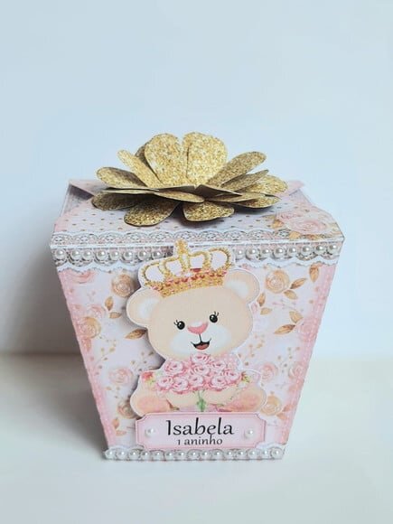 Caixa Sushi Ursa Princesa Rosa