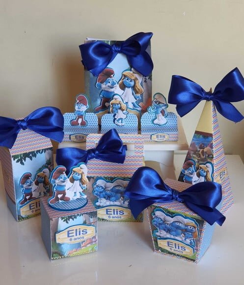Kit 50 Lembrancinhas de Festa Smurfs