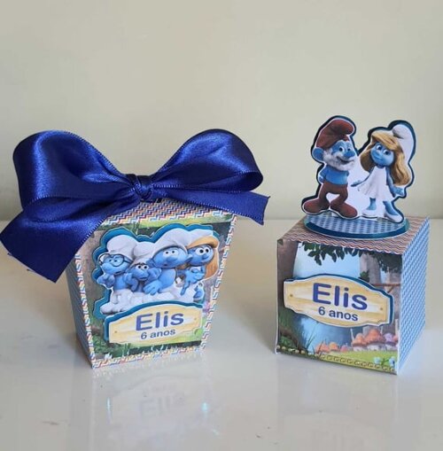 Kit 50 Lembrancinhas de Festa Smurfs