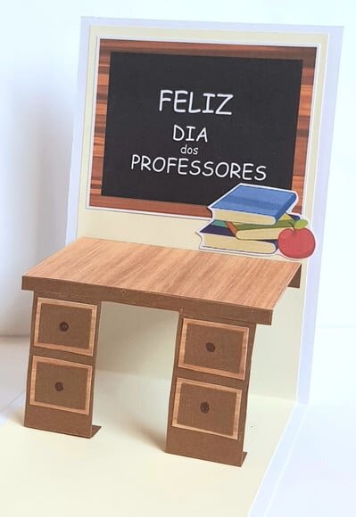Cartão 3D dia dos professores