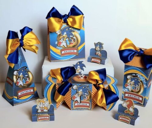 Kit 50 Lembrancinhas de Festa Sonic