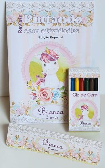 Kit Colorir com Giz de Cera