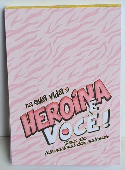 Bloquinho Lembrancinha de Dia Internacional da Mulher