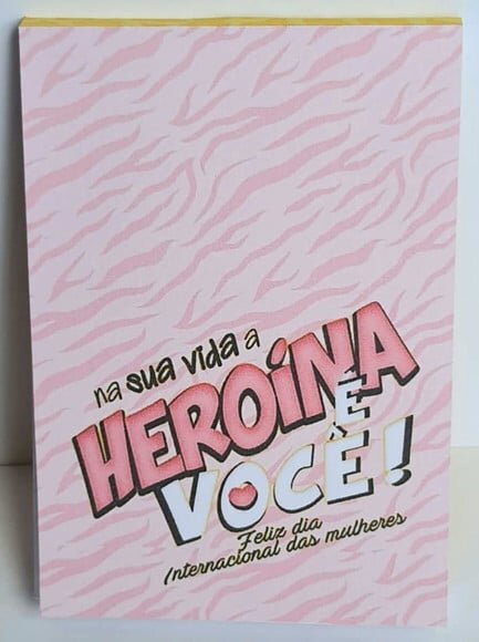 Bloquinho Lembrancinha de Dia Internacional da Mulher