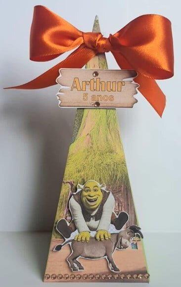 Caixa Cone/pirâmide Shrek