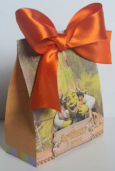Caixa Sacolinha Lembrancinha de Festa Shrek