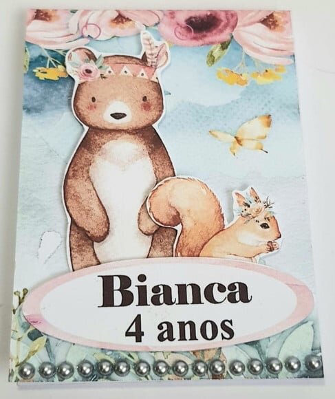 Lembrancinha de Festa Bloquinho Bosque Encantado