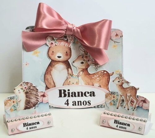 Kit 50 Lembrancinhas de Festa Bosque Encantado
