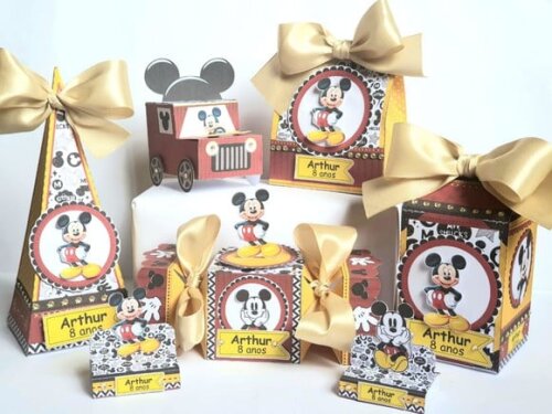 Kit de 50 Lembrancinhas para Festa Mickey