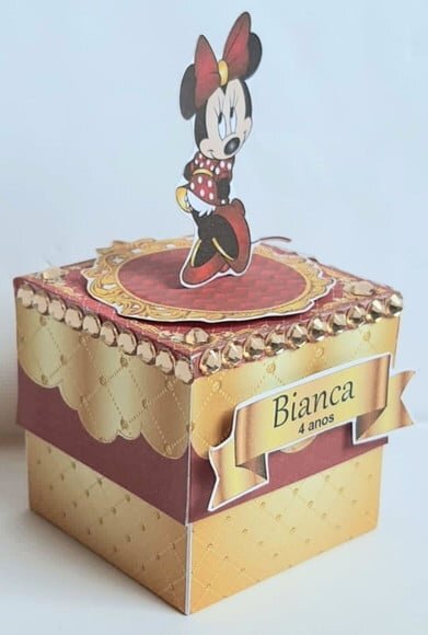 Caixa Cubo Minie Vermelha