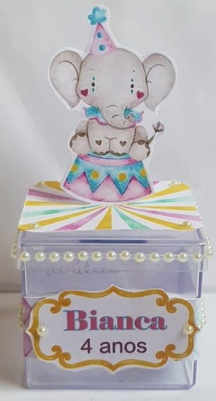 Caixa Acrílica Personalizada Circo