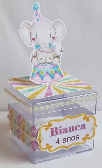 Caixa Acrílica Personalizada Circo