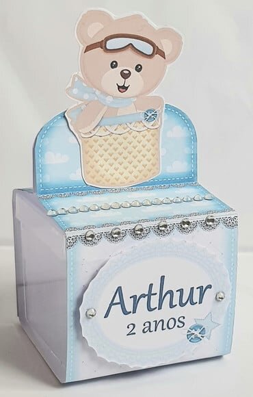 Caixa Acrílica Personalizada Urso Baloeiro