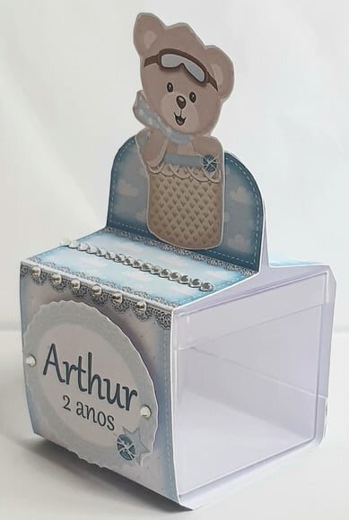 Caixa Acrílica Personalizada Urso Baloeiro