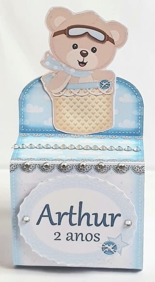 Caixa Acrílica Personalizada Urso Baloeiro