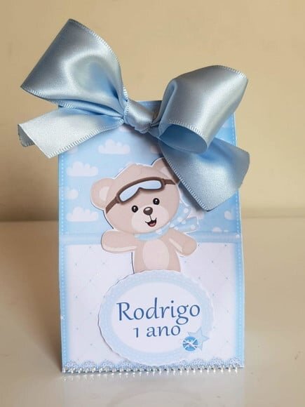 Caixa Sacolinha Urso Baloeiro