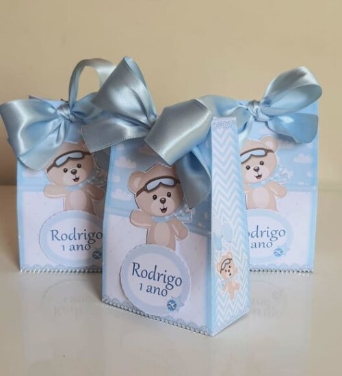 Caixa Sacolinha Urso Baloeiro