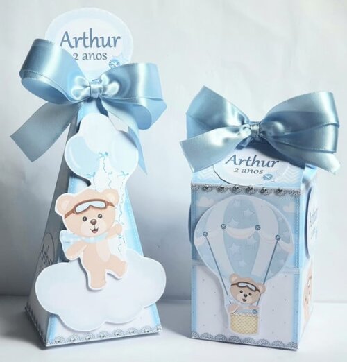 Kit de 50 Lembrancinhas para Festa Infantil Urso Baloeiro