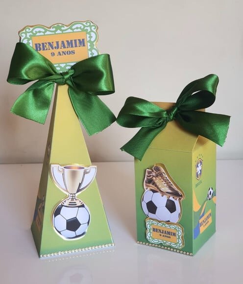 Kit de 50 Lembrancinhas pra Festa Seleção Brasileira Futebol