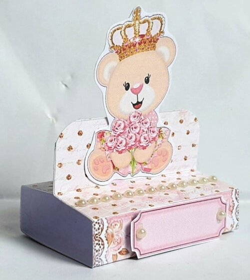 Porta Bis Duplo Ursa Princesa Rosa