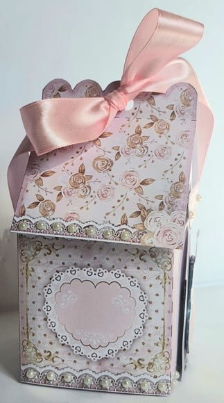 Caixa Casinha Ursa Princesa Rosa