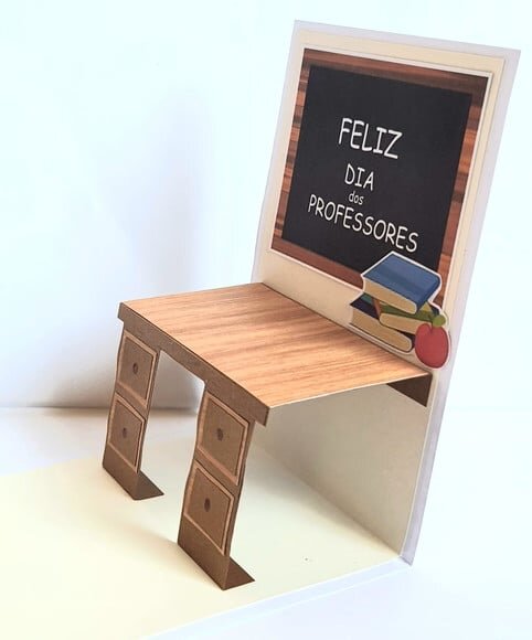 Cartão 3D dia dos professores