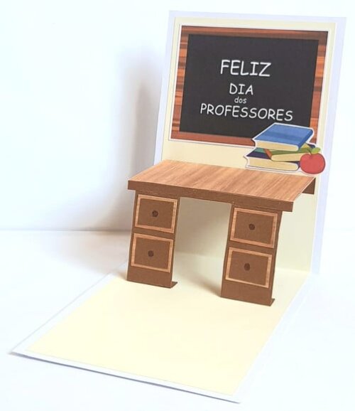 Cartão 3D dia dos professores