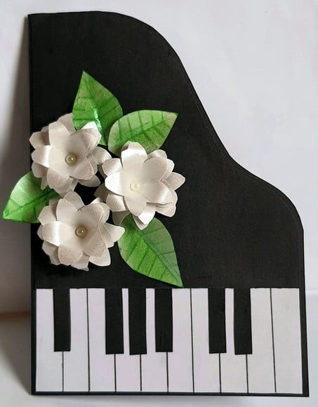 Cartão/convite piano
