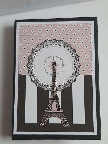 Bloco com Capa Dura no Tema Paris