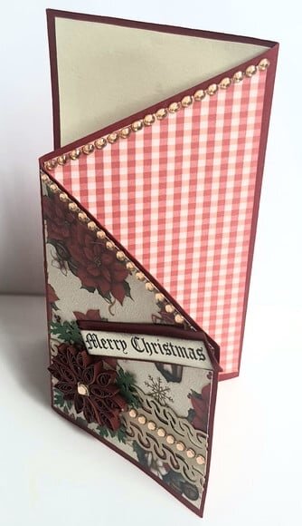 Cartão de Natal Sanfonado Quilling