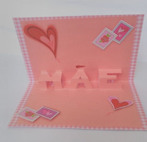 Cartão em Kirigami para o Dia das Mães