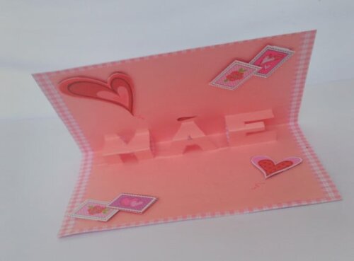 Cartão em Kirigami para o Dia das Mães