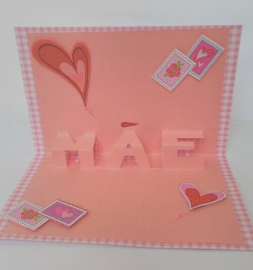 Cartão em Kirigami para o Dia das Mães
