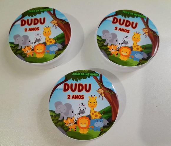 Jogo da Memória na Latinha (plástica) Bichinhos Selva Safari