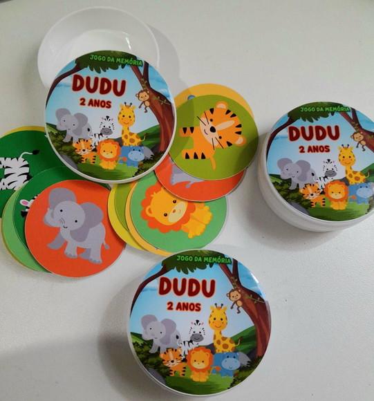 Jogo da Memória na Latinha (plástica) Bichinhos Selva Safari
