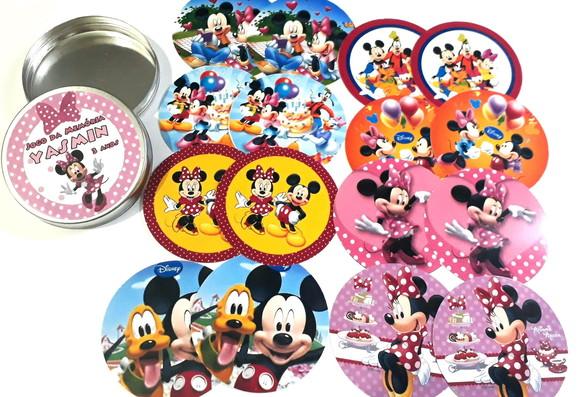 Jogo da Memória na Latinha (plástica) Minnie Rosa