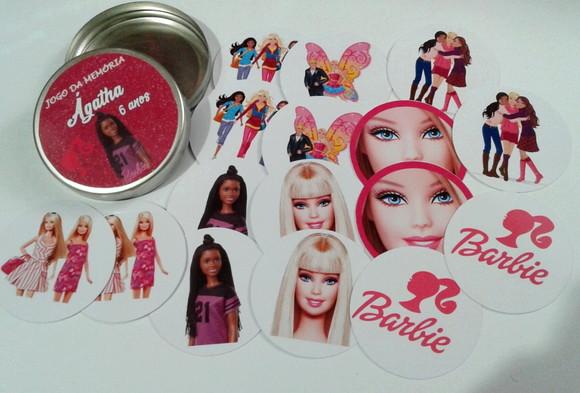 Jogo da Memória na Latinha Plástica Barbie