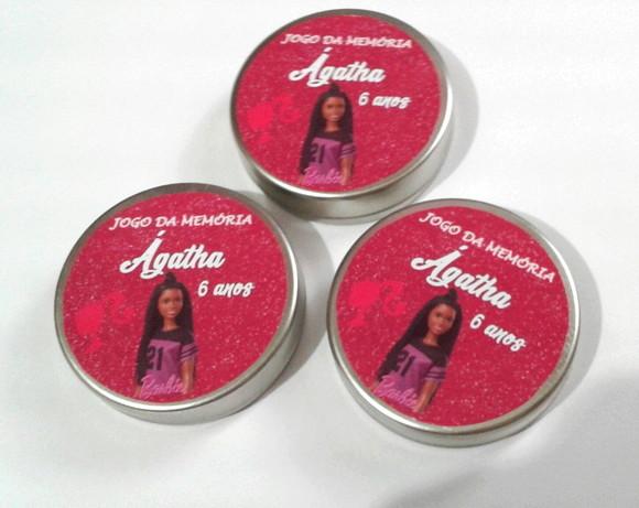 Jogo da Memória na Latinha Plástica Barbie