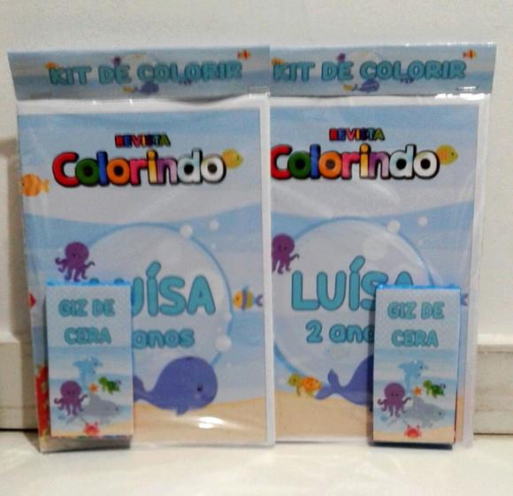 Kit de colorir Fundo do Mar