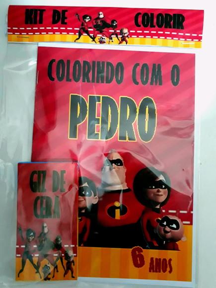 Kit de colorir os Incríveis